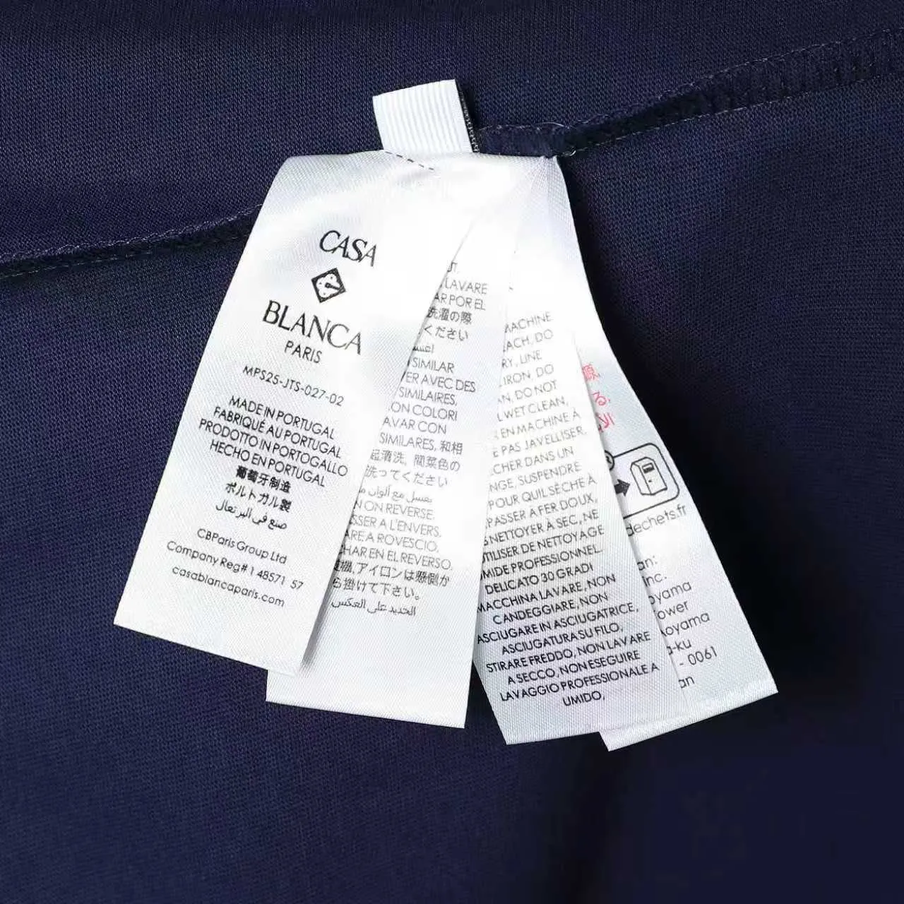 26ss CASABLANCA original printing process short-sleeved T-shirt original development using high-density double yarn pure cotton fabric upper body soft and comfortable color Black White Dark Green color Orange Pink Blue Royal Blue color cigarette powder 8 colors Sizes S M L XL